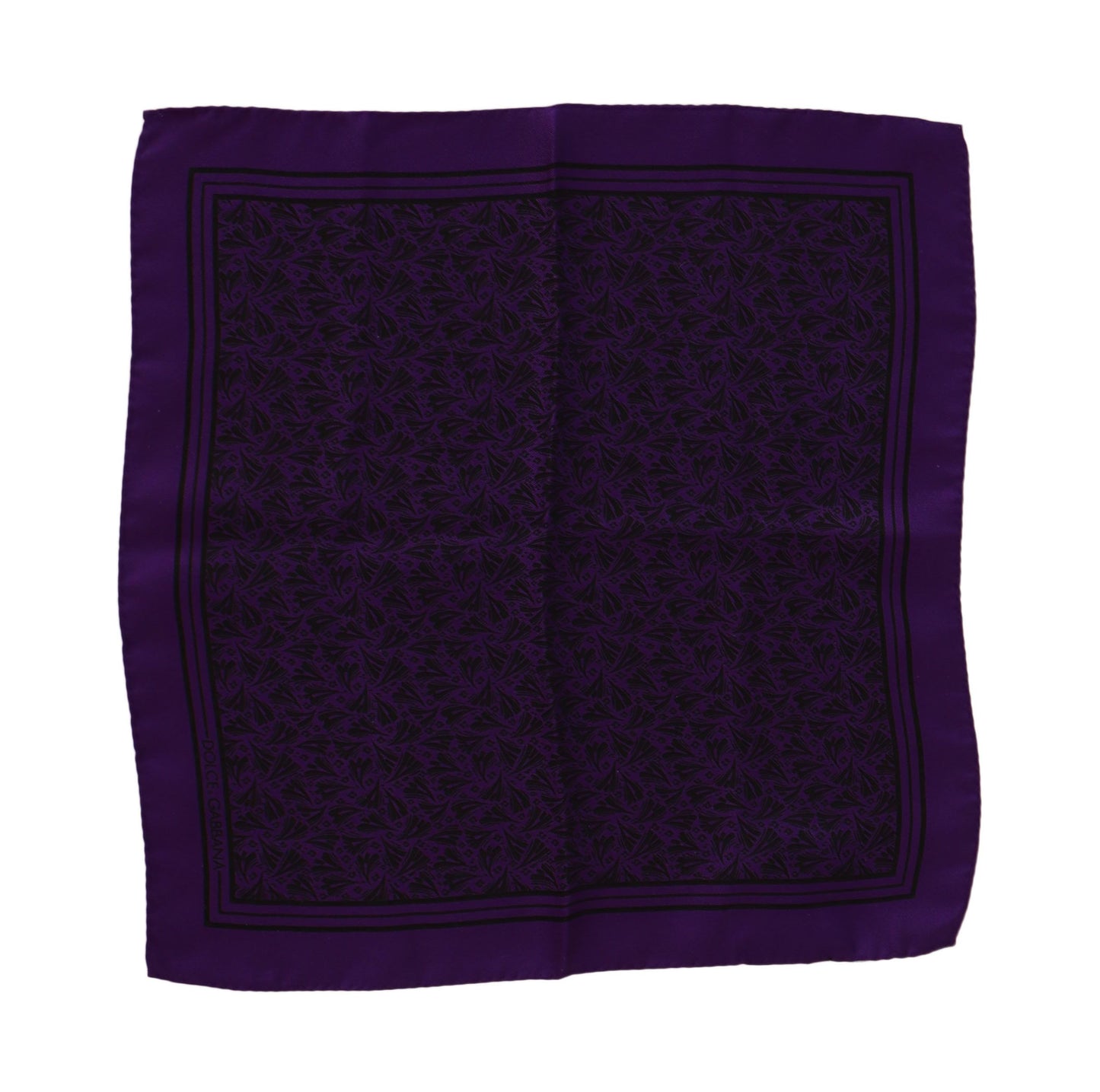 Dolce & Gabbana Purple Patterned Square Handkerchief Scarf