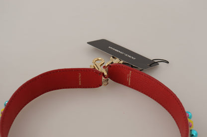 Dolce & Gabbana Exquisite Beige Python Leather Bag Strap