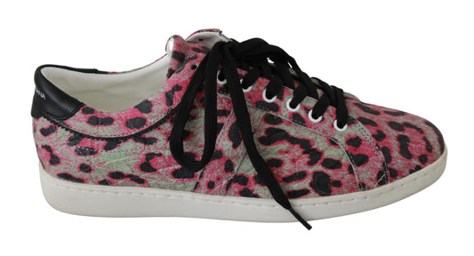 Dolce & Gabbana Multicolor Crocodile Leather Sneakers