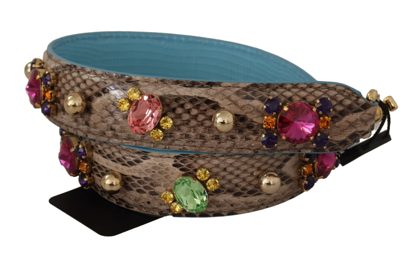 Dolce & Gabbana Elegant Python Leather Shoulder Strap Accessory
