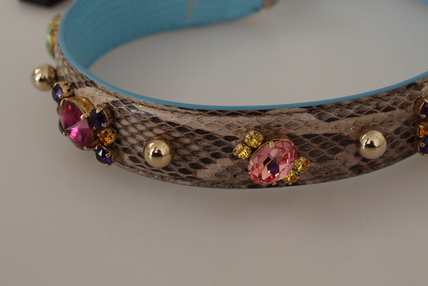 Dolce & Gabbana Elegant Python Leather Shoulder Strap Accessory