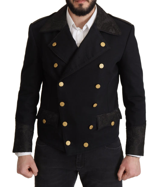 Dolce & Gabbana Elegant Black Double Breasted Jacket