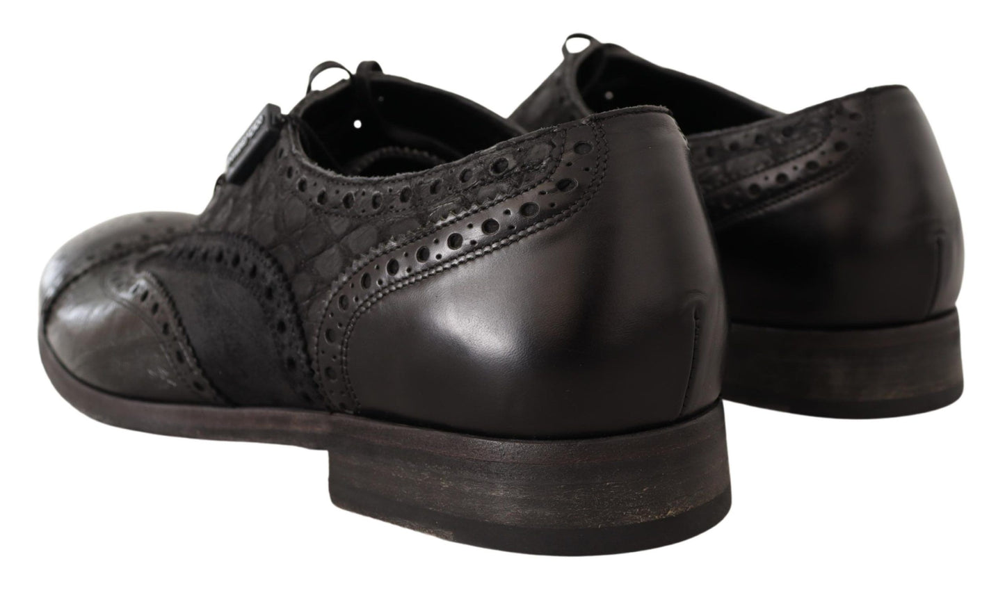 Dolce & Gabbana Exotic Leather Brogue Derby Dress Shoes