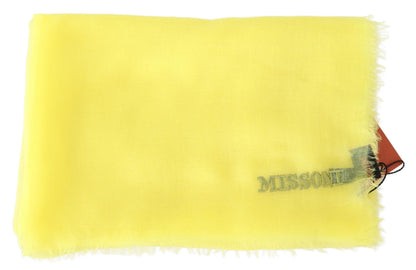 Missoni Yellow Cashmere Mesh Unisex Scarf