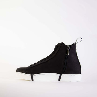 Roberto Cavalli Elevated Chic Suede High Sneakers in Black and White