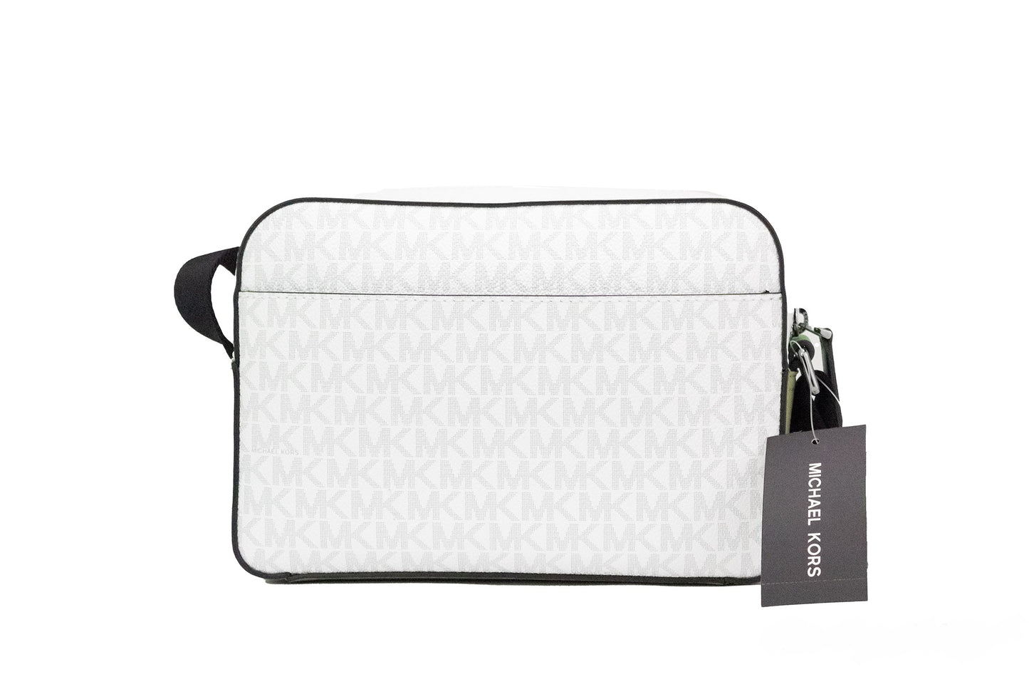 حقيبة مايكل كورس كوبر الصغيرة ذات اللون الأبيض الساطع والمميزة من مادة PVC