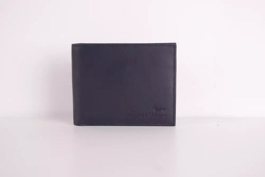 Harmont & Blaine Elegant Blue Calfskin Leather Wallet