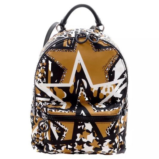 Dolce & Gabbana Stellar Black Nylon Backpack with Leather Accents