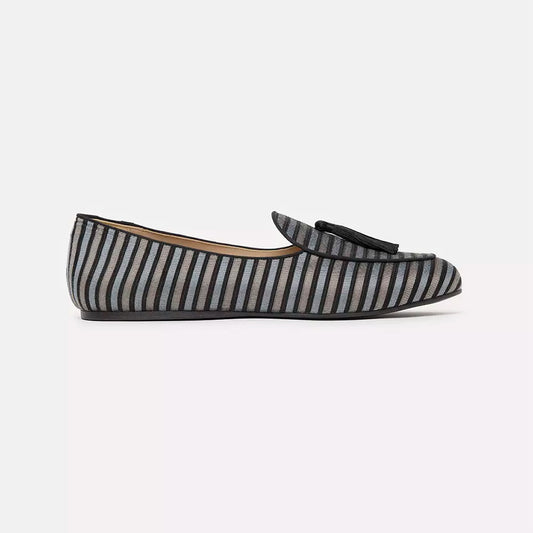 Charles Philip Silvie Camouflage Denim Loafers with Suede Tassel
