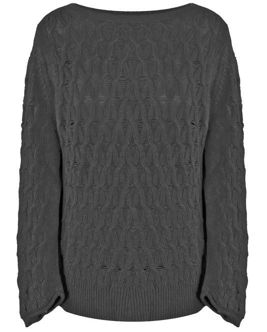 Malo Chic Diamond-Pattern Wool-Cashmere Sweater