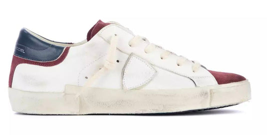 Philippe Model Elegant Leather Sneakers with Suede Accents