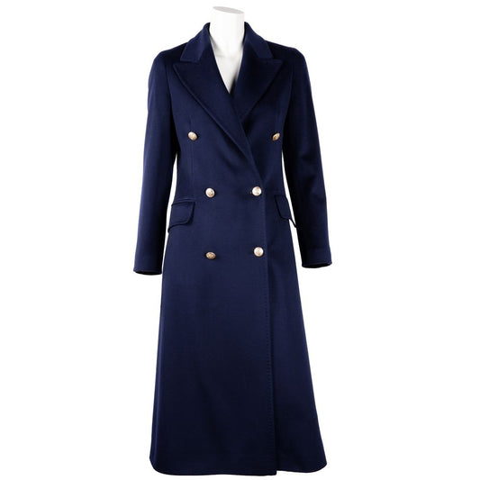 Made in Italy Elegant Woolen Double-Breasted Long Coat