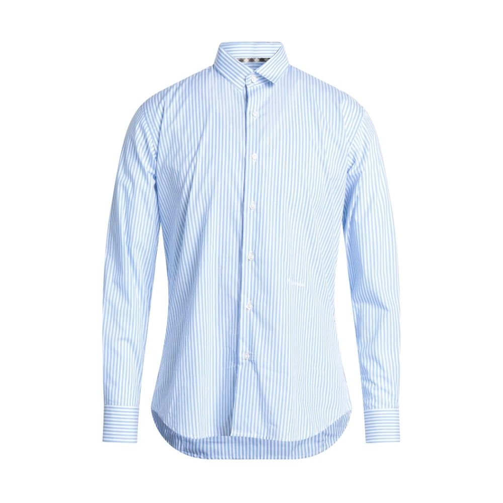 Aquascutum Classic Striped Cotton Shirt in Light Blue