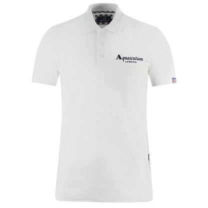 Aquascutum Elegant White Cotton Polo Shirt