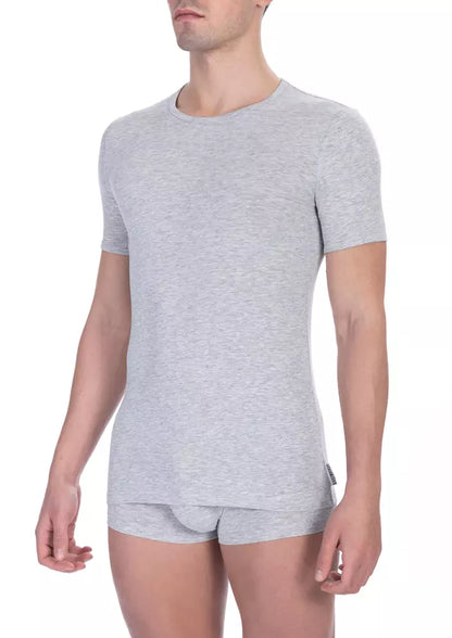 Bikkembergs Gray Cotton T-Shirt