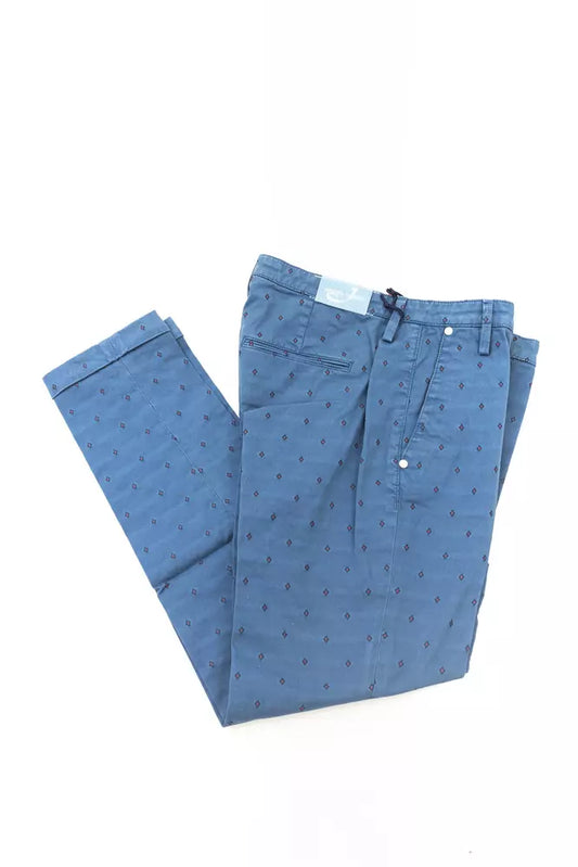 Jacob Cohen Sophisticated Blue Chino Jeans with Embroidered Logo
