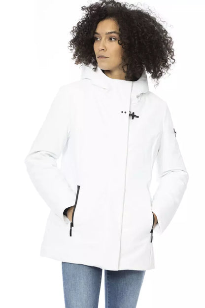 Baldinini Trend White Polyester Jackets & Coat