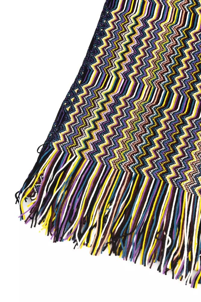 Missoni Chic Geometric Fringed Wool-Blend Scarf
