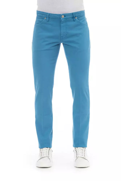 PT Torino Elegant Light Blue Men's Cotton Stretch Jeans