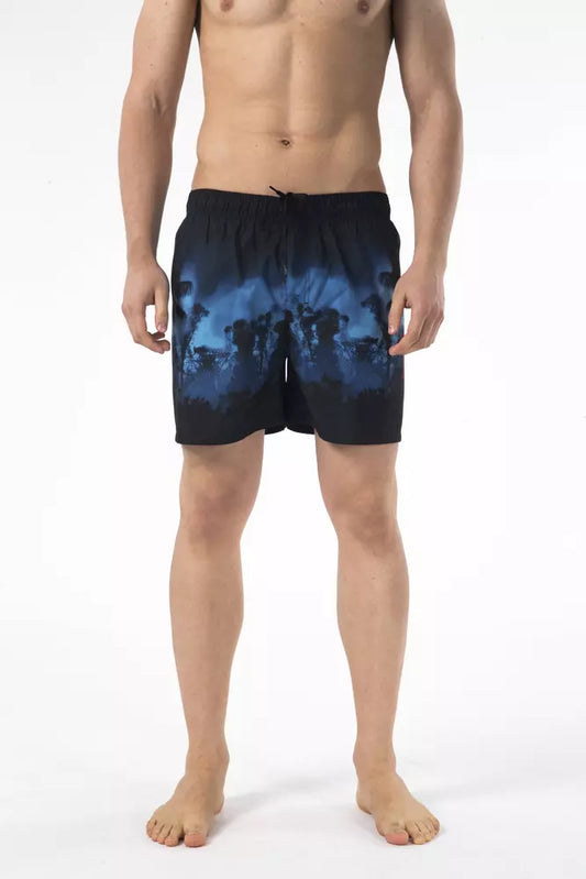 Just Cavalli Chic Printed Beach Shorts with Embroidered Logo