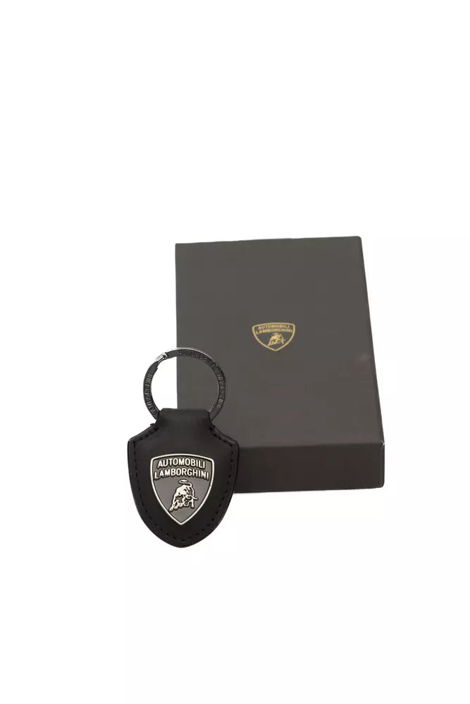 حلقة مفاتيح رائعة بشعار الدرع الأسود من شركة Automobili Lamborghini