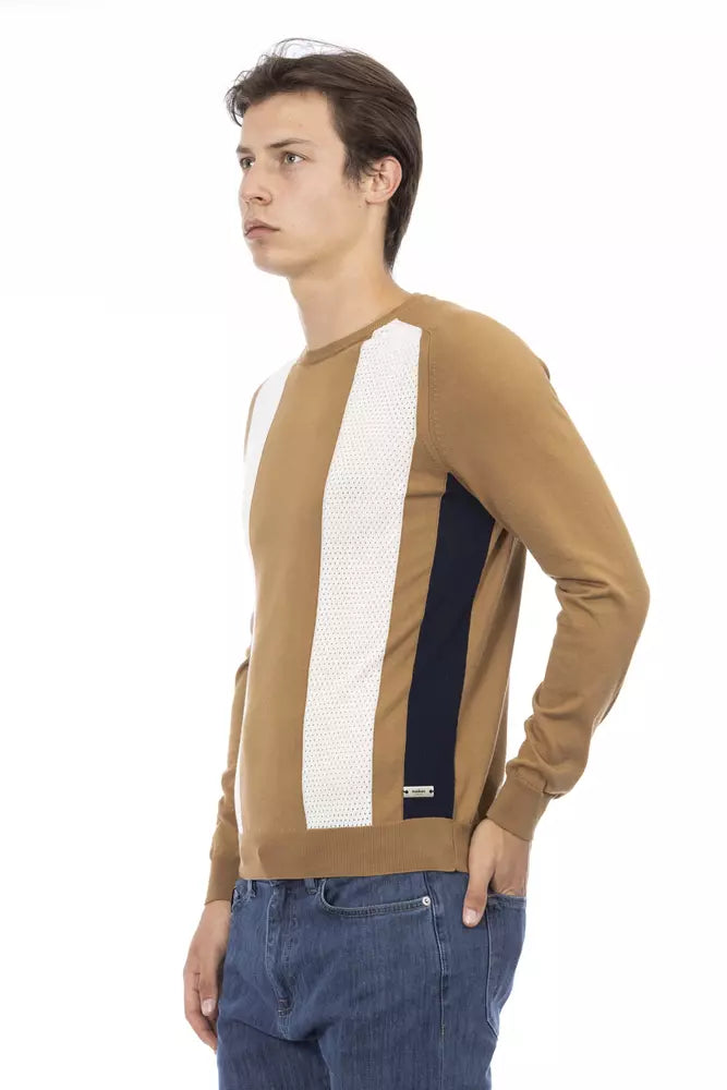 Baldinini Trend Brown Cotton Sweater