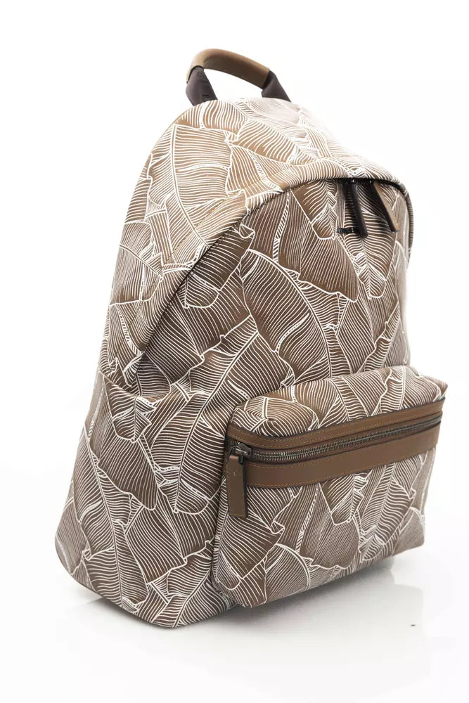 Cerruti 1881 Elegant Leather Backpack with front Pocket