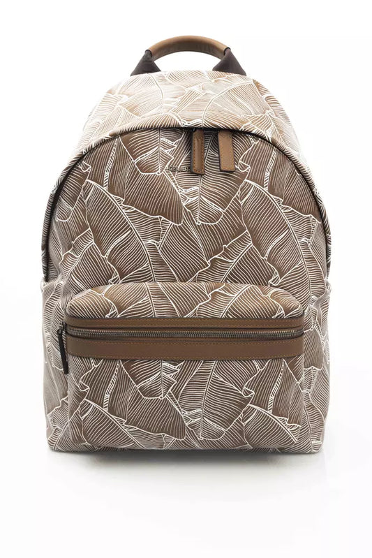 Cerruti 1881 Elegant Leather Backpack with front Pocket