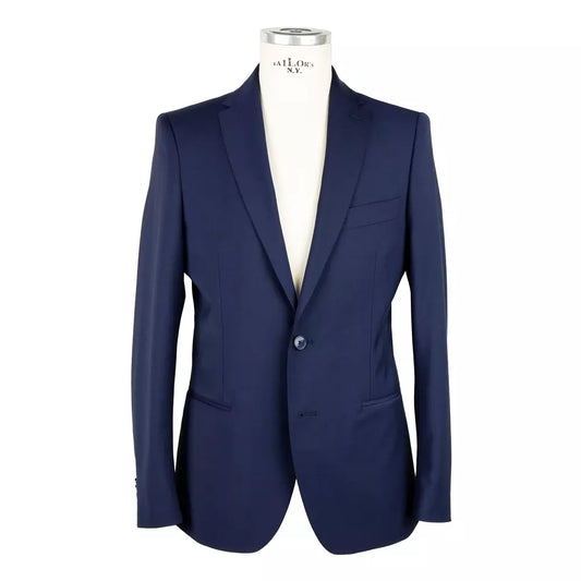 Emilio Romanelli Elegant Blue Wool Blend Men's Suit