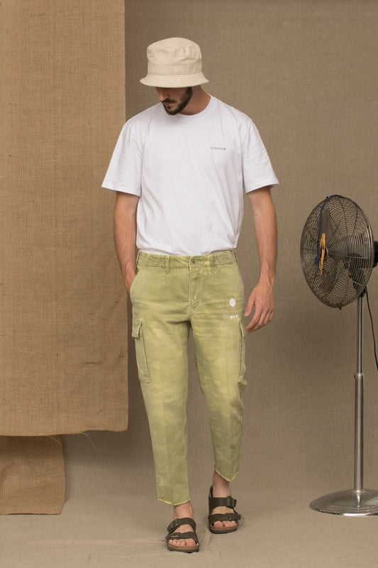 Don The Fuller Military Green Mid-Waist Designer Jeans