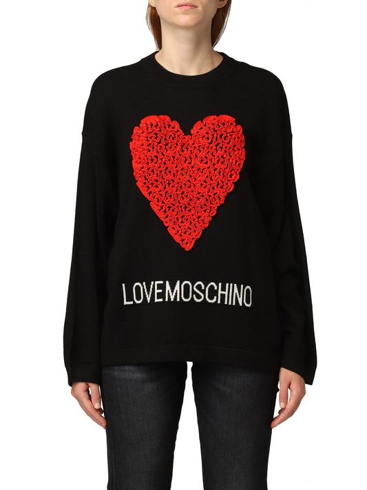 Love Moschino Black Acrylic Sweater