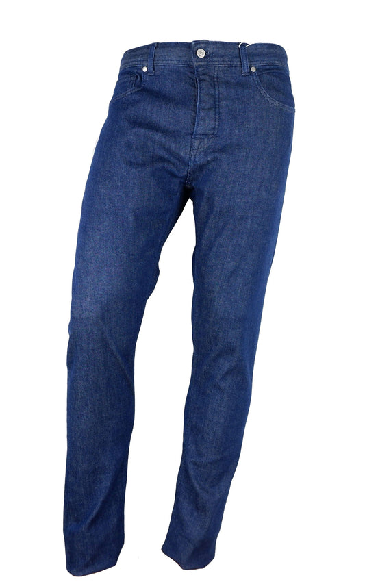 Aquascutum Elegant Dark Blue Cotton Denim Jeans