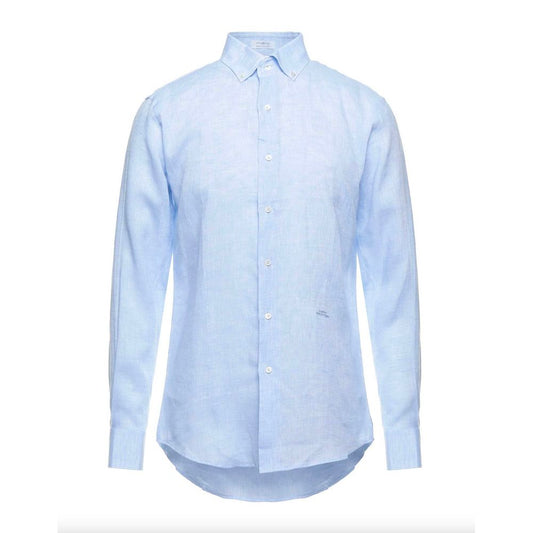 Malo Elegant Light Blue Linen Shirt