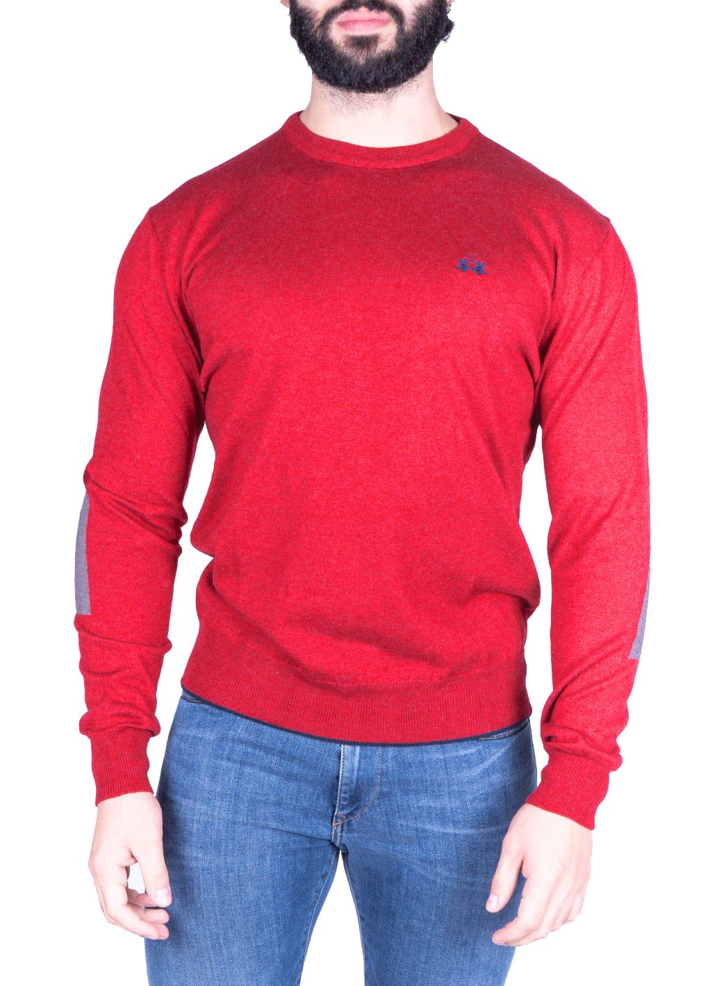 La Martina Red Cotton Sweater
