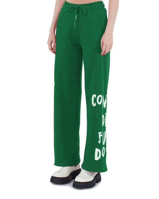 Comme Des Fuckdown Chic Cotton Track Pants with Dual Logo Detailing