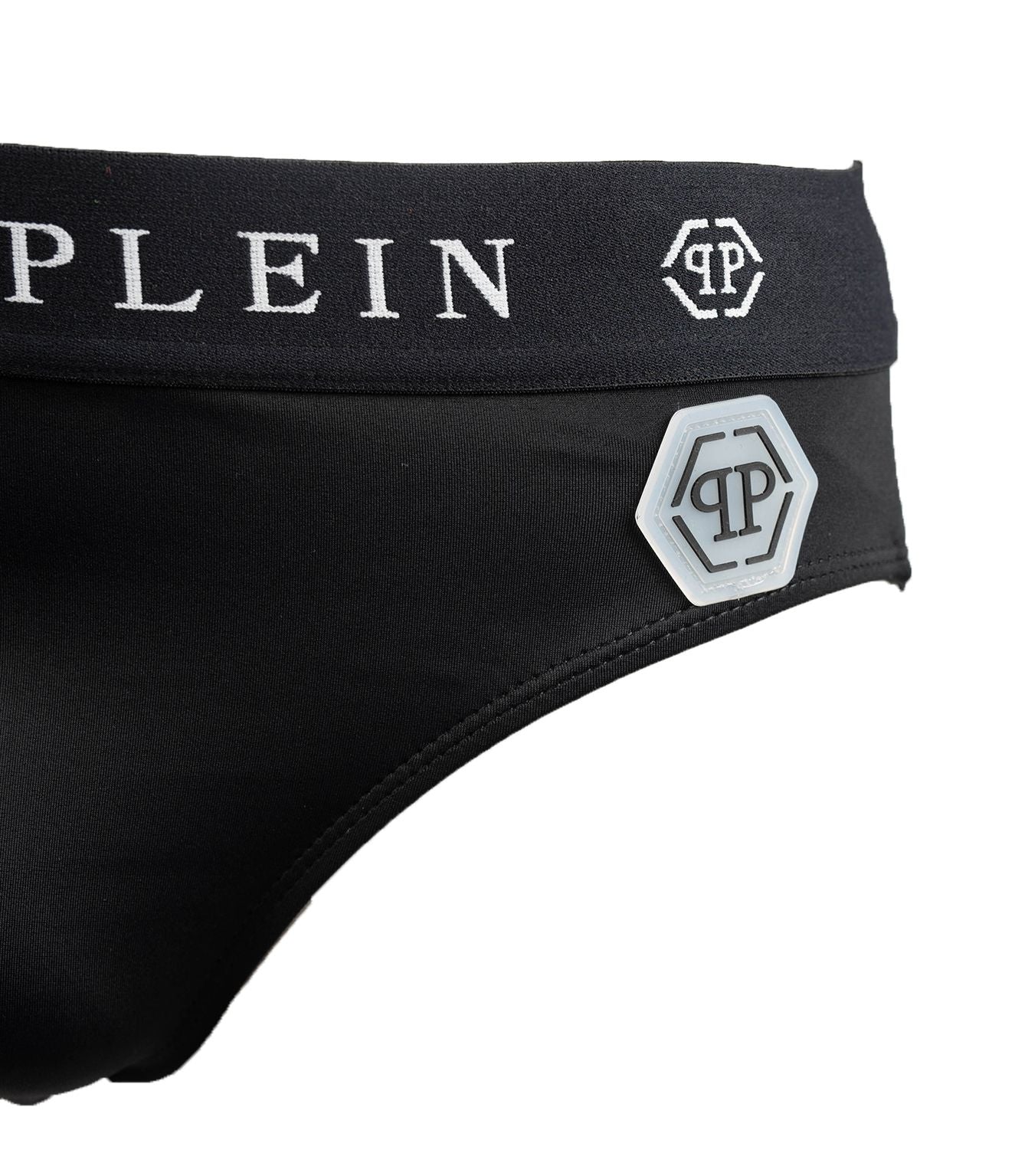 Philipp Plein Black Polyamide Swimwear