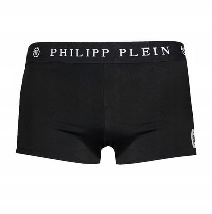 Philipp Plein Black Polyamide Swimwear
