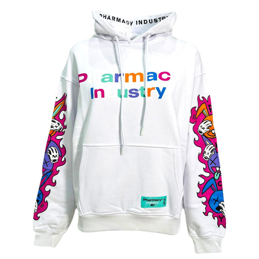 Pharmacy Industry Chic Cotton Hoodie with Graphic Sleeve Prints