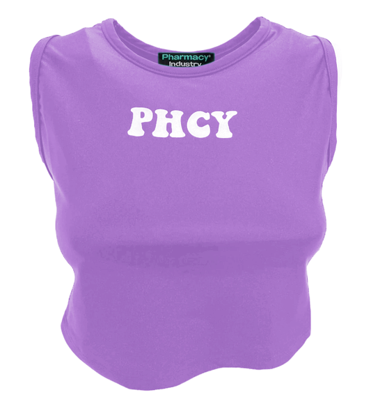 Pharmacy Industry Sleeveless Lycra Top with Chest Logo