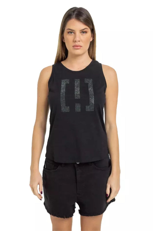 Imperfect Studded Logo Cotton Tank Top for Her