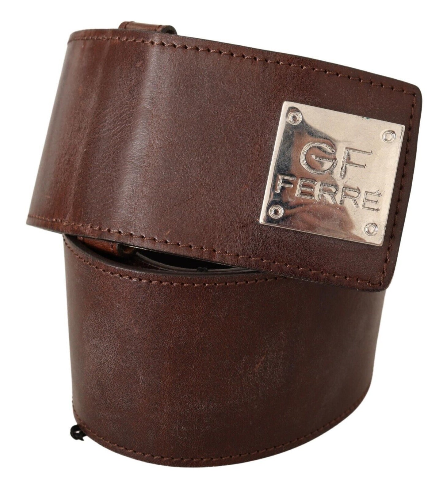 GF Ferre Elegant Genuine Leather Fashion Belt - Chic Brown