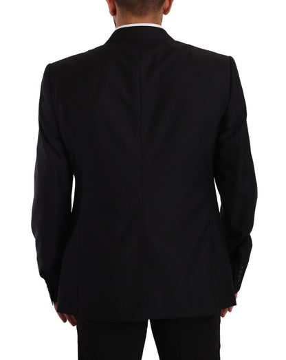 Dolce & Gabbana Black Single Breasted Coat 2 Piece MARTINI Blazer