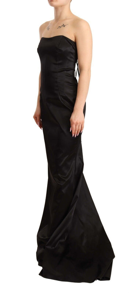 Dolce & Gabbana Elegant Black Strapless Mermaid Dress