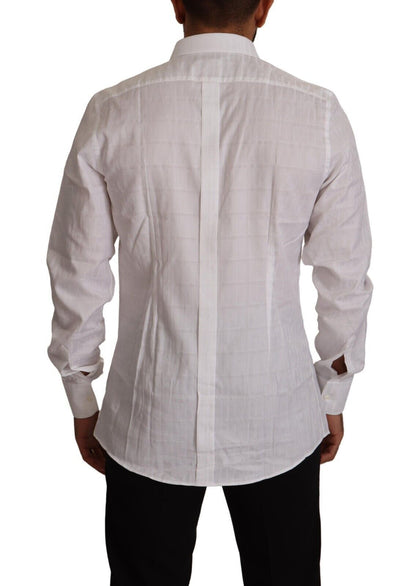 Dolce & Gabbana Elegant White Cotton Dress Shirt - Slim Fit