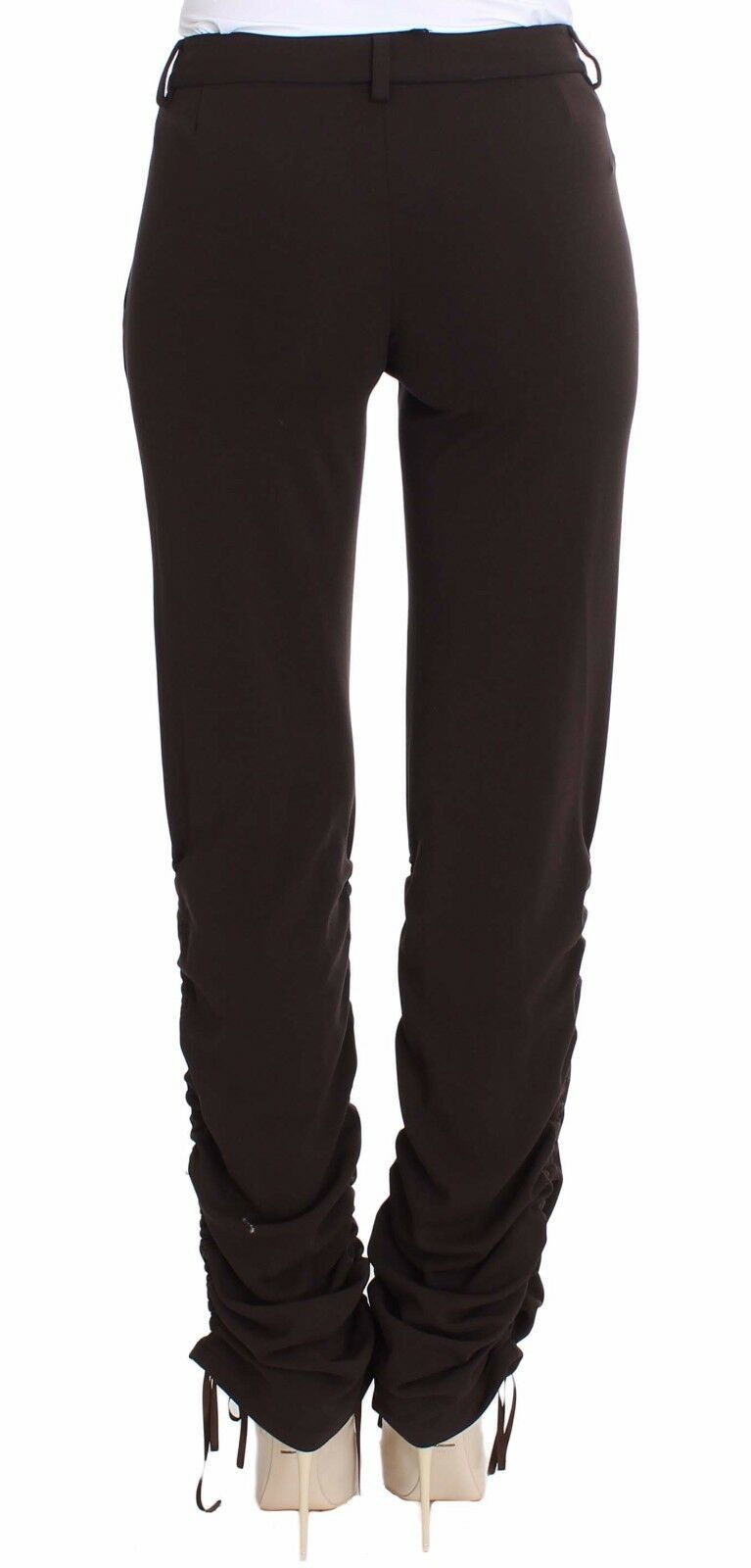 Ermanno Scervino Brown Stretch Casual Trousers Pants