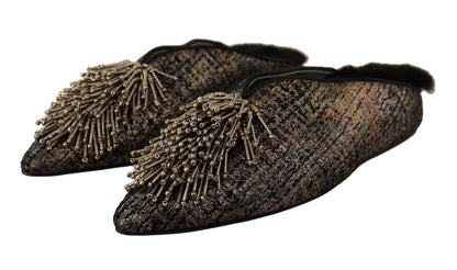 حذاء باولا داركانو الذهبي الساحر من الجلد