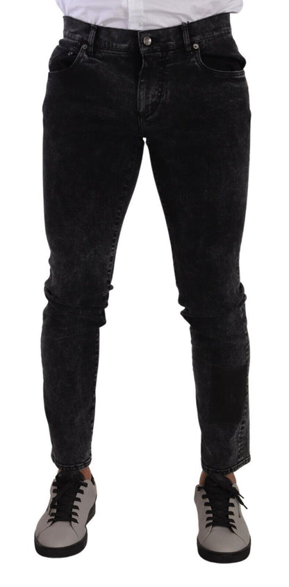 Dolce & Gabbana Black Cotton Stretch Skinny Denim Trouser Jeans