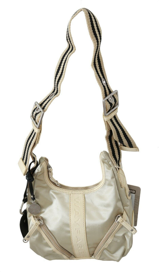 WAYFARER Chic White Fabric Shoulder Bag - Perfect for Any Occasion