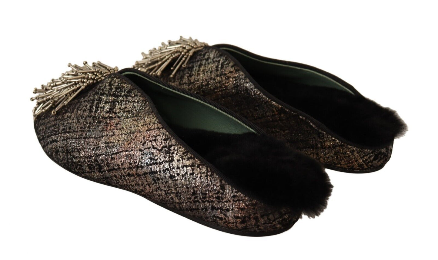 حذاء باولا داركانو الذهبي الساحر من الجلد