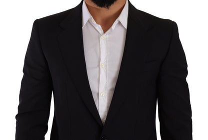 Dolce & Gabbana Elegant Black Martini Slim Fit Blazer and Vest